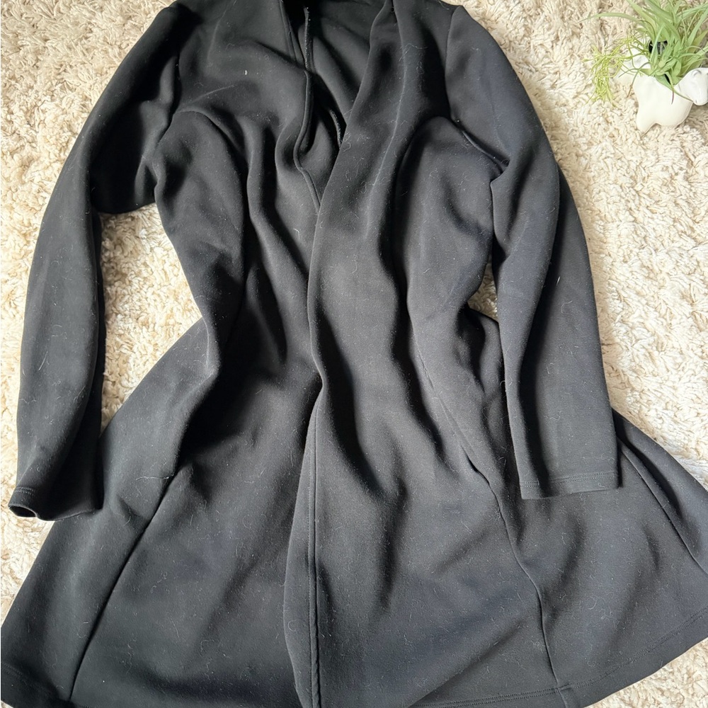 Vixen by Micheline Pitt Black Garment long elegant coat jacket pea coat